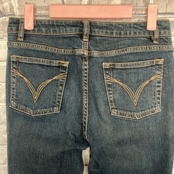 Petite Sophisticate Dark Blue Straight Leg Jeans, 4P Short - Picture 4 of 11